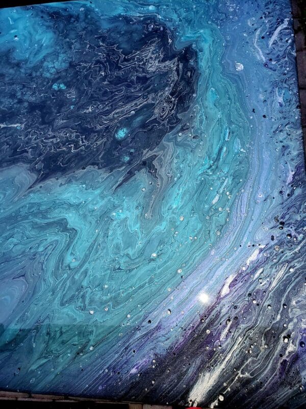 A close up of the water surface of an ocean